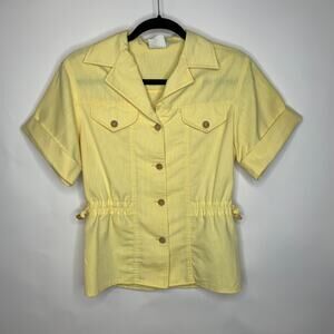 Vintage Lemon Button-Up Blazer